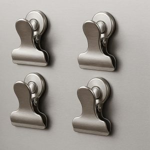 Stainless Steel Magnetic Bag Clips for Refrigerator