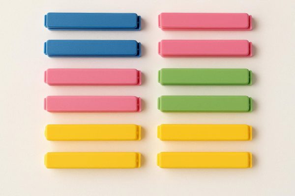 Color Coded Plastic Bag Clips Set for Kitchen Organization