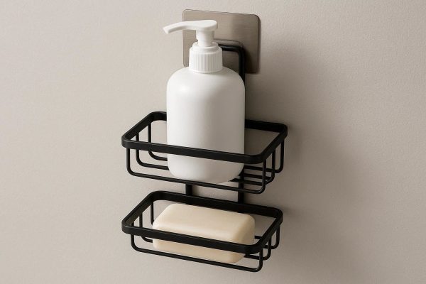Adhesive Wall Mounted Shampoo and Soap Holder