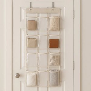 Hanging Over The Door Storage Organizer with Clear Pockets